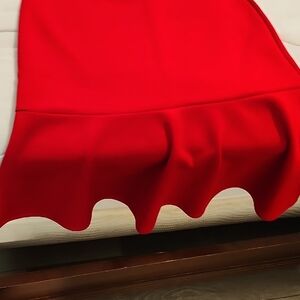 Chic Red Midi Skirt